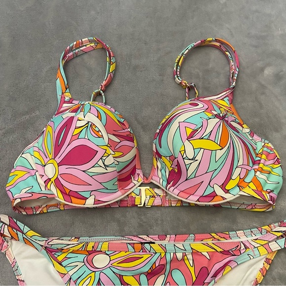 New! SET Kate Spade Anemone Floral Underwire Bikini Top & Bottom Set 4971 - Picture 3 of 8